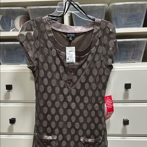 Women Brown Polka Dot Top